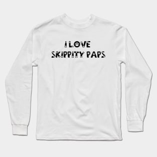 Skippity Paps Paw Font Long Sleeve T-Shirt